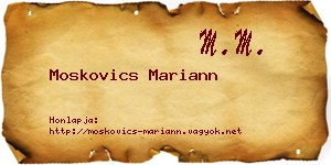 Moskovics Mariann névjegykártya